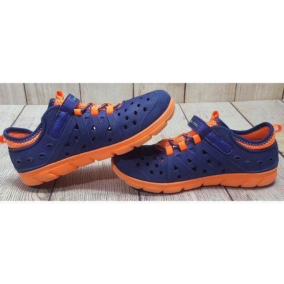 Stride Rite Made 2 Play Phibian Water Shoes Sneaker Boy's US Size 1 Blue Orange‎ - Picture 1 of 9
